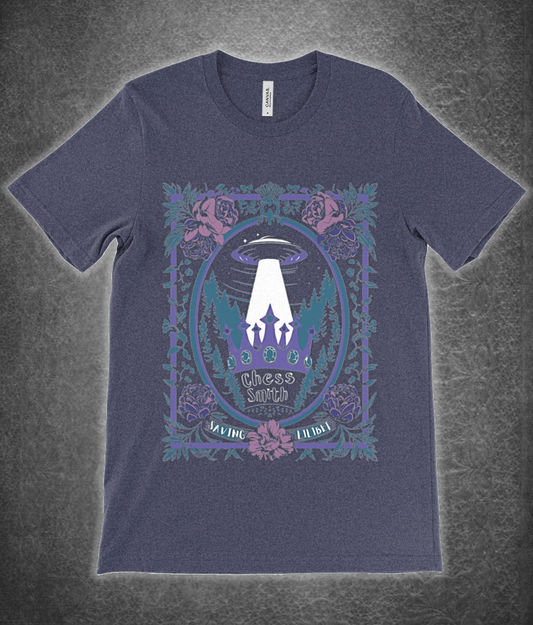 T-Shirt - EP Saving Lilibet Unisex Crew Neck Pastel in Heather Navy