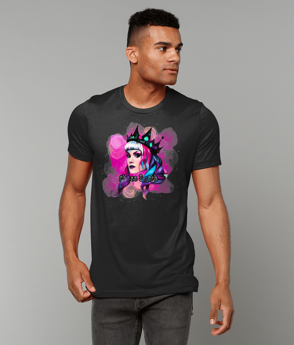 T-Shirt - Regal Chess Smith Cartoon Unisex Crew Neck in Pink Print