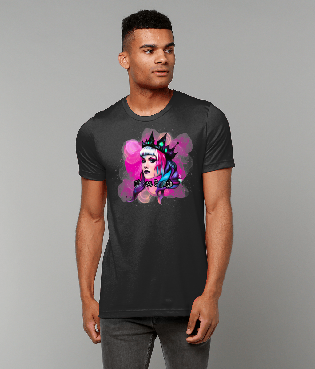T-Shirt - Regal Chess Smith Cartoon Unisex Crew Neck in Pink Print