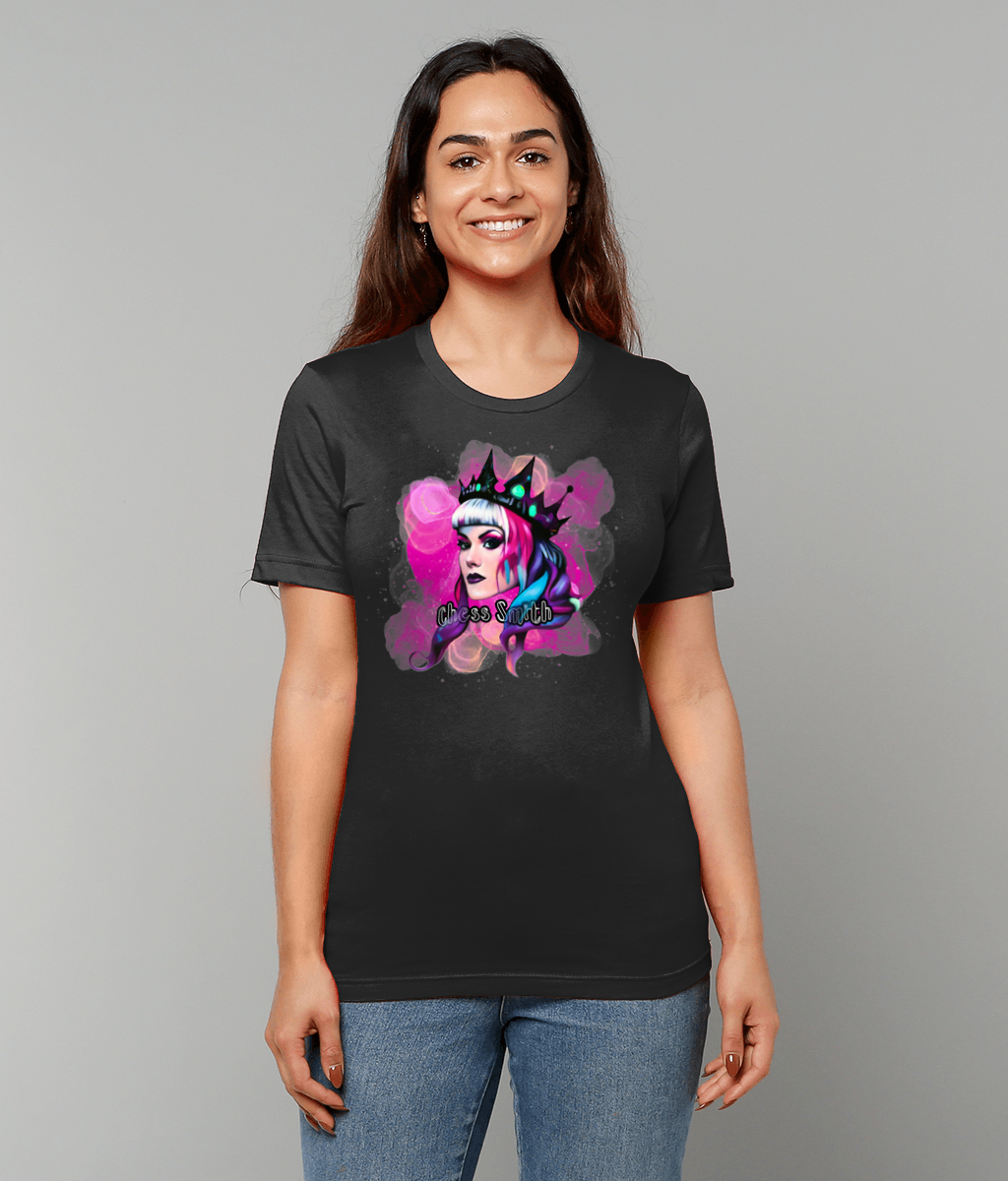 T-Shirt - Regal Chess Smith Cartoon Unisex Crew Neck in Pink Print