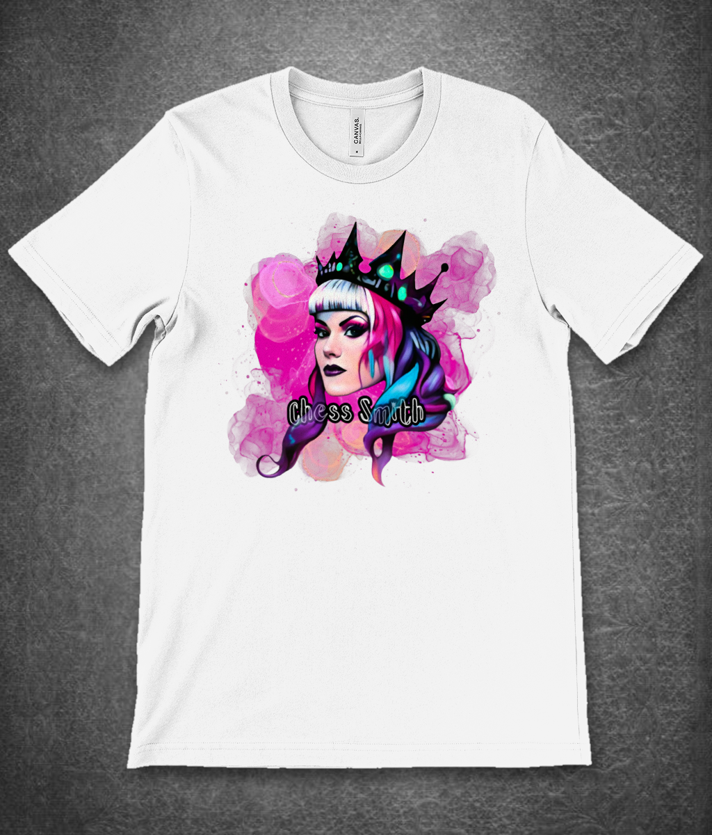 T-Shirt - Regal Chess Smith Cartoon Unisex Crew Neck in Pink Print