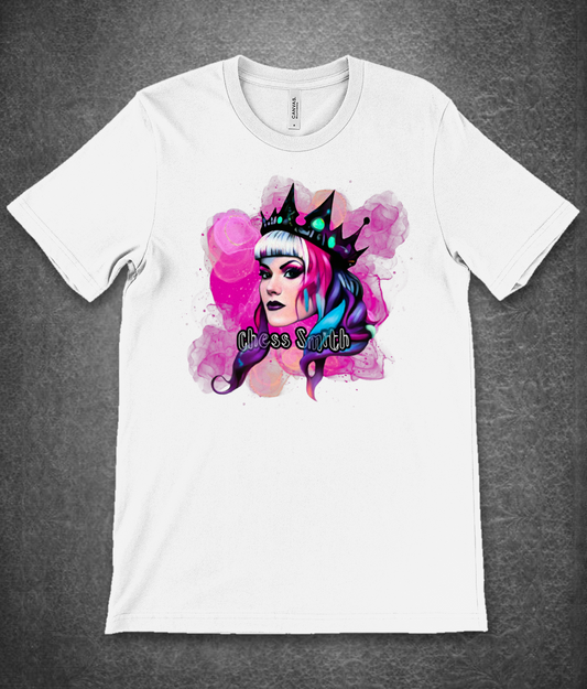 T-Shirt - Regal Chess Smith Cartoon Unisex Crew Neck in Pink Print