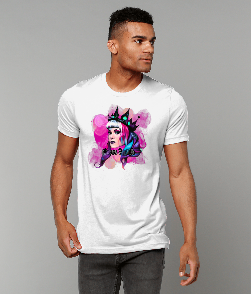 T-Shirt - Regal Chess Smith Cartoon Unisex Crew Neck in Pink Print