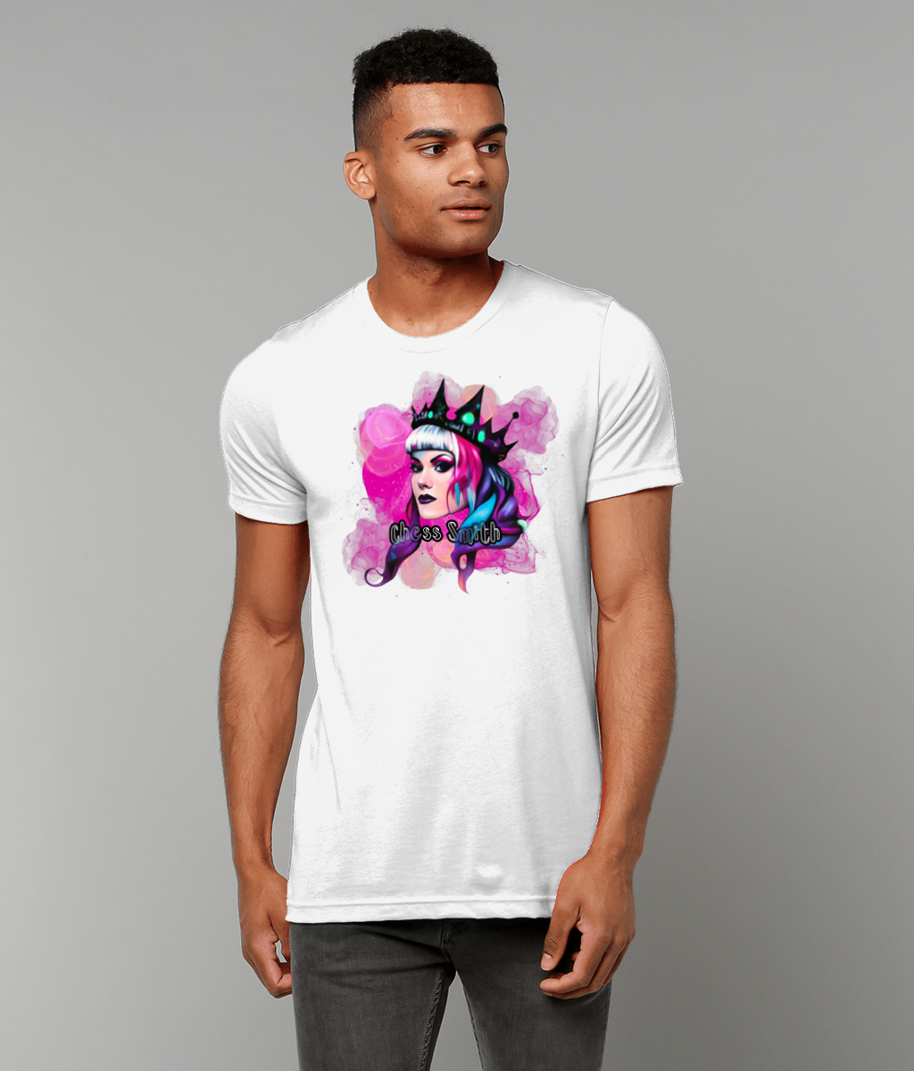T-Shirt - Regal Chess Smith Cartoon Unisex Crew Neck in Pink Print