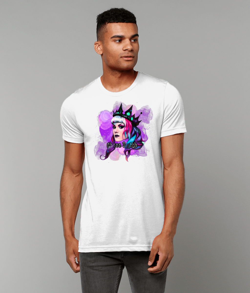 T-Shirt - Regal Chess Smith Cartoon Unisex Crew Neck in Purple Print
