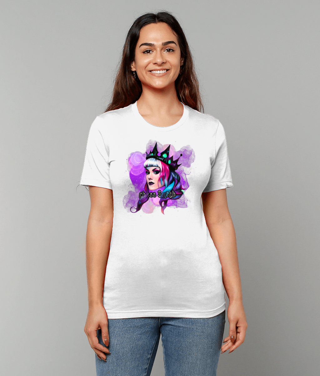 T-Shirt - Regal Chess Smith Cartoon Unisex Crew Neck in Purple Print