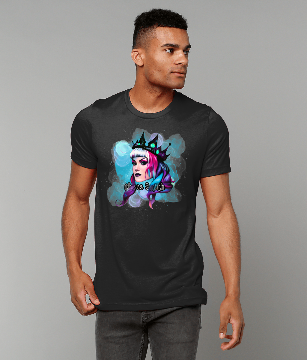 T-Shirt - Regal Chess Smith Cartoon Unisex Crew Neck in Blue Print