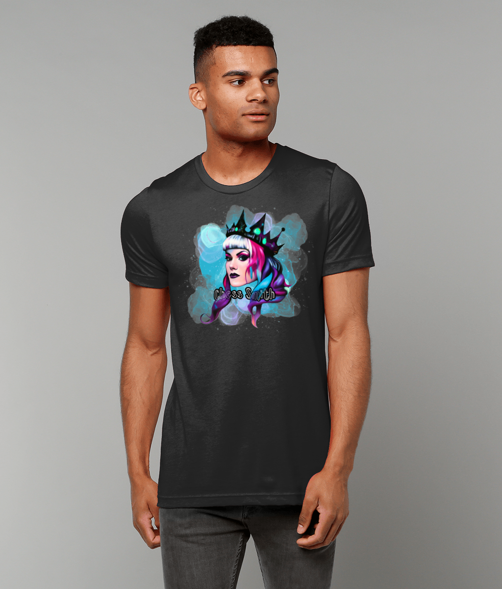 T-Shirt - Regal Chess Smith Cartoon Unisex Crew Neck in Blue Print