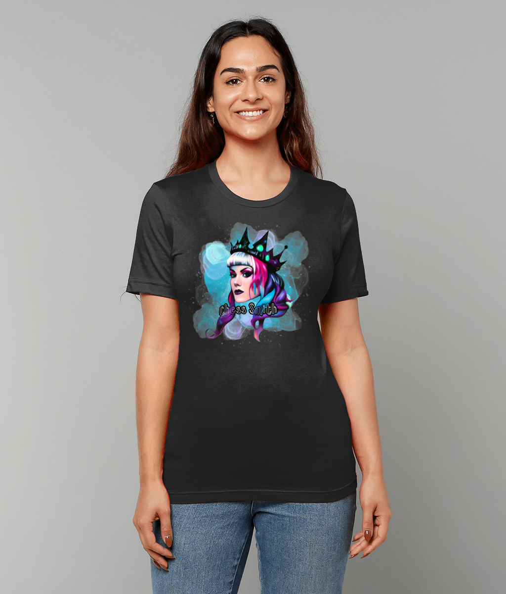 T-Shirt - Regal Chess Smith Cartoon Unisex Crew Neck in Blue Print