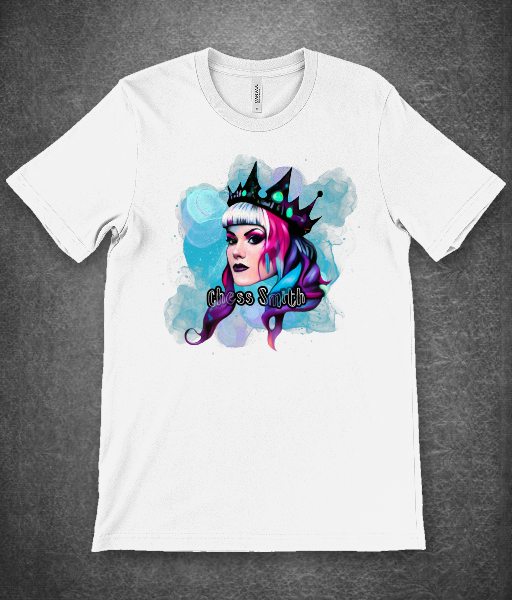 T-Shirt - Regal Chess Smith Cartoon Unisex Crew Neck in Blue Print