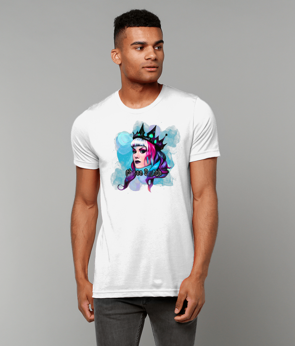 T-Shirt - Regal Chess Smith Cartoon Unisex Crew Neck in Blue Print