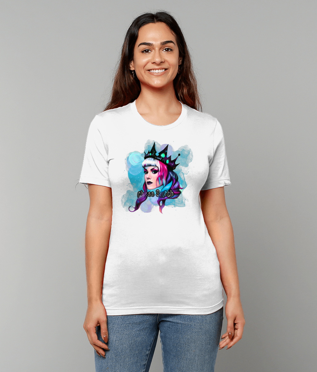 T-Shirt - Regal Chess Smith Cartoon Unisex Crew Neck in Blue Print