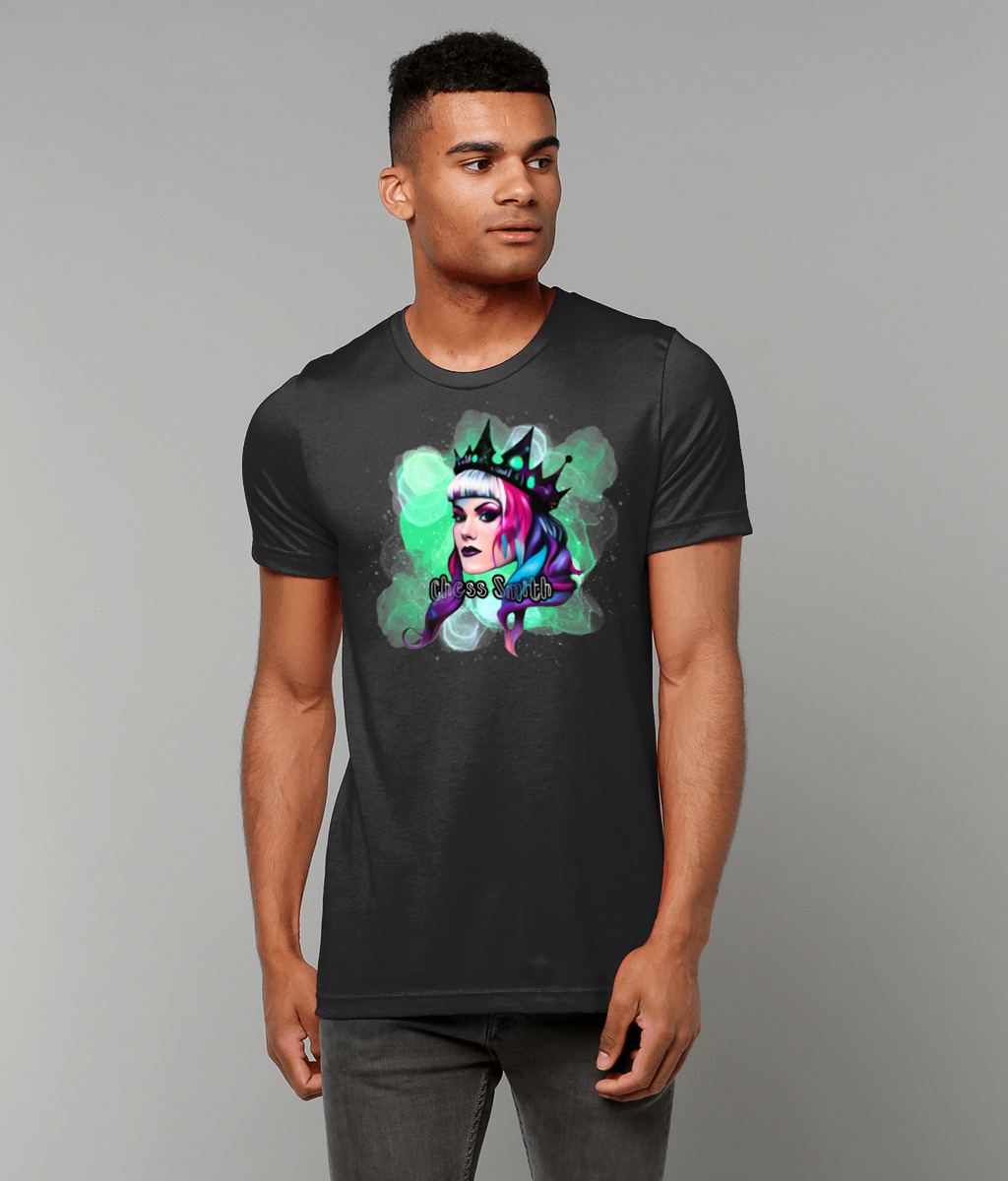 T-Shirt - Regal Chess Smith Cartoon Unisex Crew Neck in Green Print