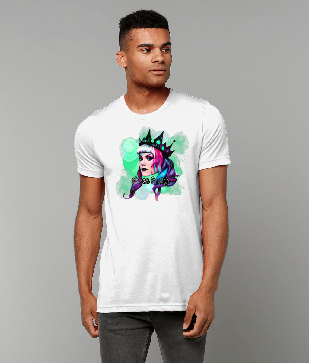 T-Shirt - Regal Chess Smith Cartoon Unisex Crew Neck in Green Print