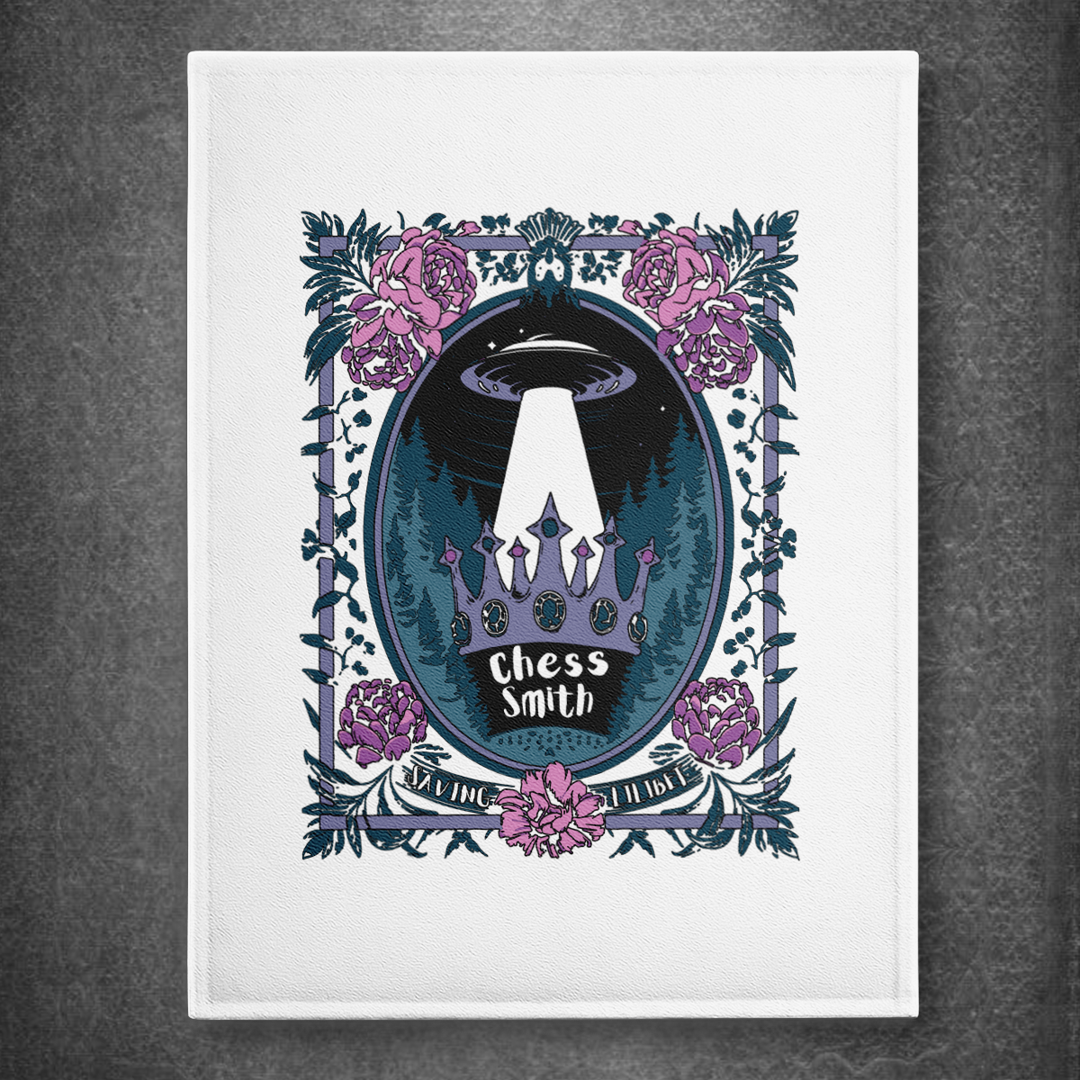 Tea Towel  - Chess Smith Saving Lilibet Artwork Print in White
